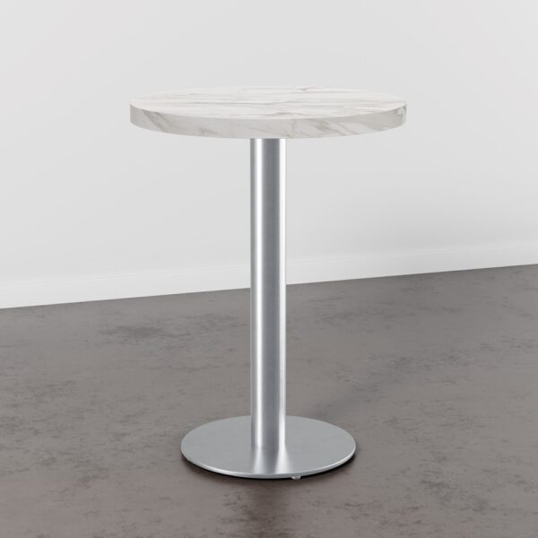 Rond Horeca tafelblad | marmer wit | diameter 60 cm - Afbeelding 2