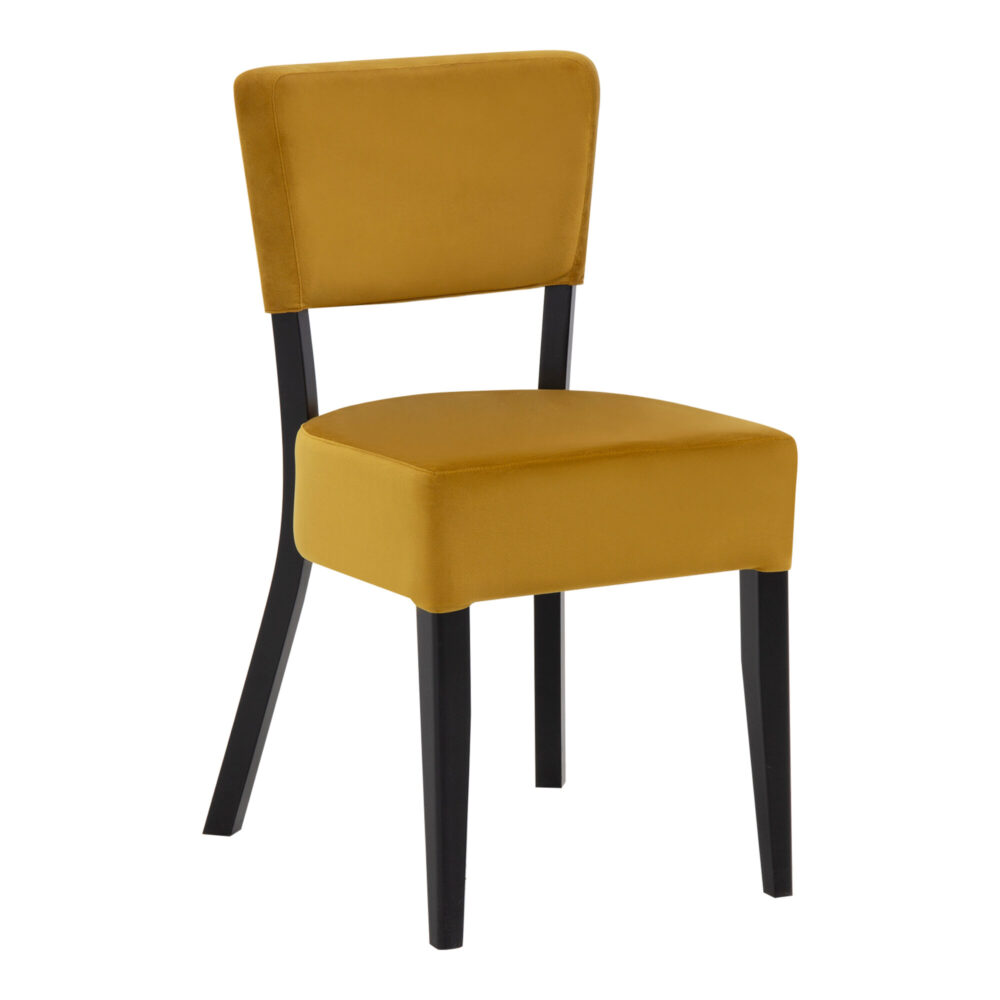 Gastrostoel Lagos - bekleding van velours | geel