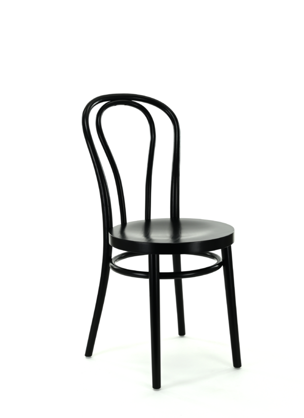 Bistrostoel gebogen hout | A-2018 | Zwart Horeca en café