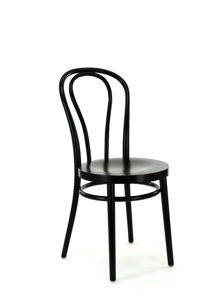 Bistrostoel gebogen hout | A-2018 | Zwart Horeca en café