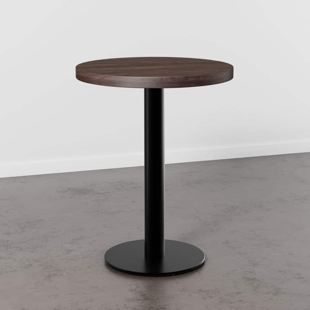Horecatafel rond | diameter 60 cm | D4409 OV walnootbruin | gietijzeren onderstel
