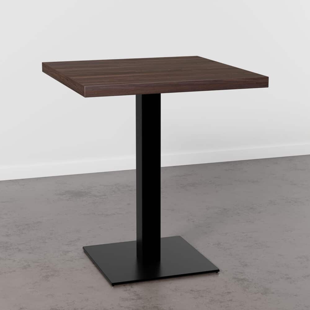 Horecatafel 70x70cm | D4409 OV walnootbruin | gietijzeren onderstel