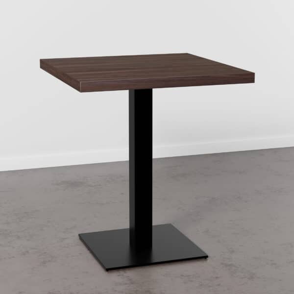 Horecatafel 70x70cm | D4409 OV walnootbruin | gietijzeren onderstel