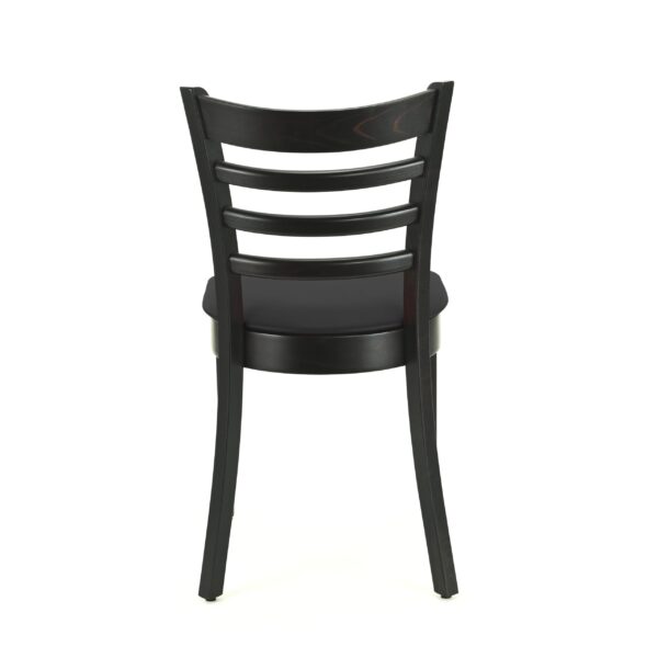 Hugo horeca stoel | zwart | gestoffeerde houten stoel | bistrostoel | restaurantstoel - Afbeelding 4