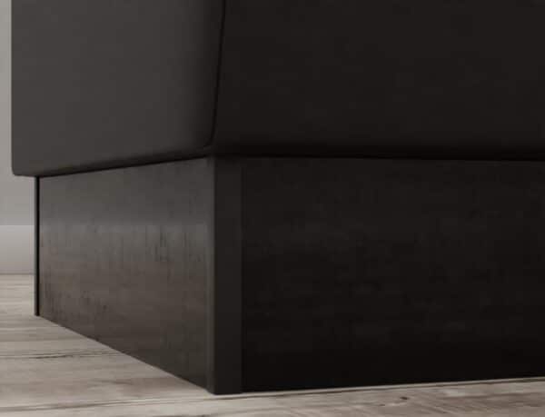 Horeca bank Amsterdam | gladde rugleuning | 120 cm breed | zwart | bistrobank | restaurantbank - Afbeelding 3