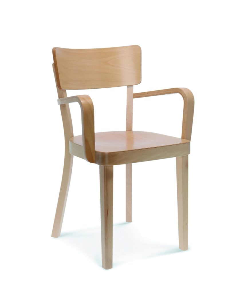 Houten Horeca stoel | Horeca met armleuning | Houten zitting