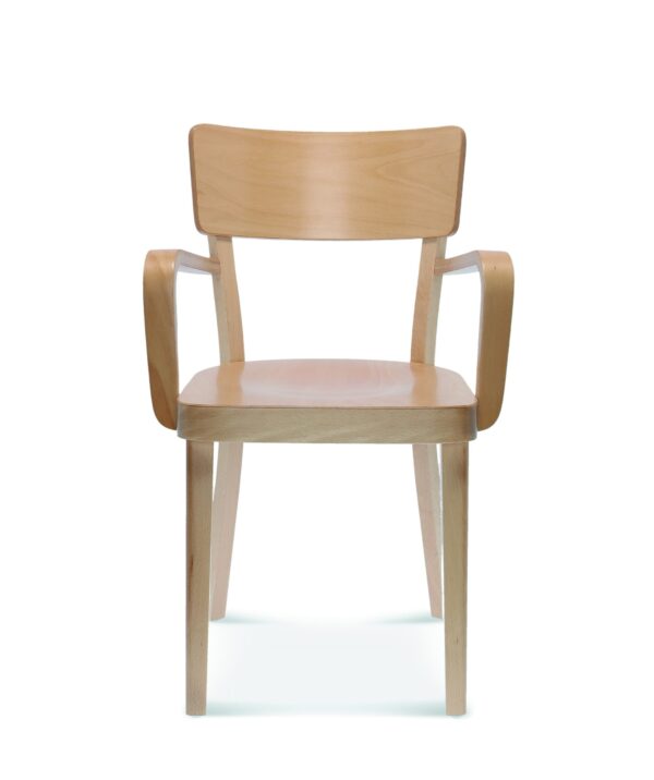 Houten Horeca stoel | Horeca met armleuning | Houten zitting - Afbeelding 2