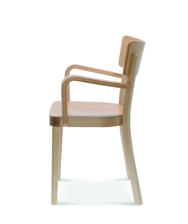 Houten Horeca stoel | Horeca met armleuning | Houten zitting - Afbeelding 3