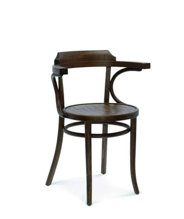 Horeca stoel | B-1110 | Weense stoel van gebogen hout | houten zitting