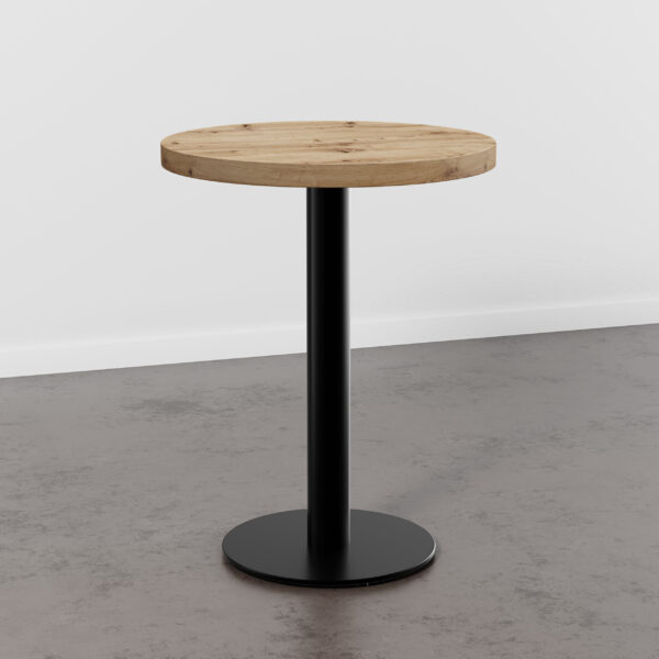 Horecatafel rond | diameter 70 cm | D4225 OV Artisan eik | gietijzeren onderstel