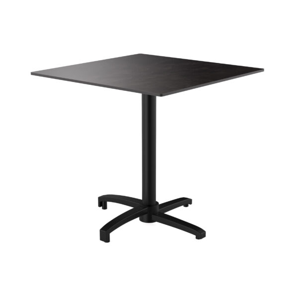 Horeca terras tafel "Rene" | HPL Compact 60x60 cm | donker leisteen | opvouwbaar