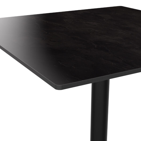 Horeca terras tafel "Rene" | HPL Compact 60x60 cm | donker leisteen | opvouwbaar - Afbeelding 2