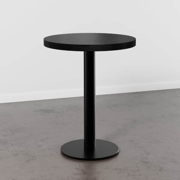 Horecatafel rond | diameter 60 cm | donker houtlook | gietijzeren frame