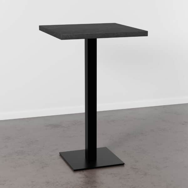 Horeca bartafel 60x60 cm | D4878 LV donker marmer | gietijzeren onderstel