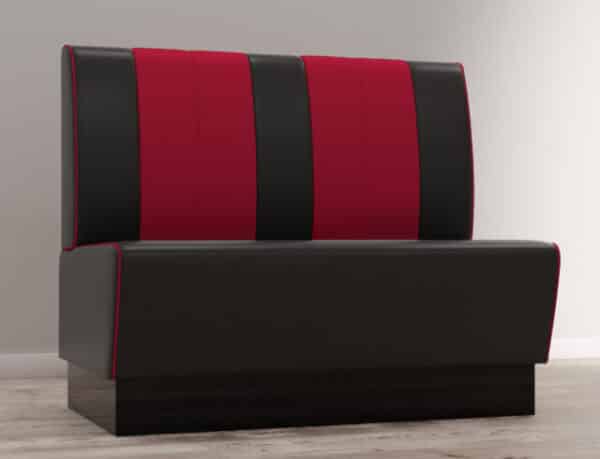 Gastro bank Americano Retro | DINERBANK- ZWART & ROOD - 120CM breed