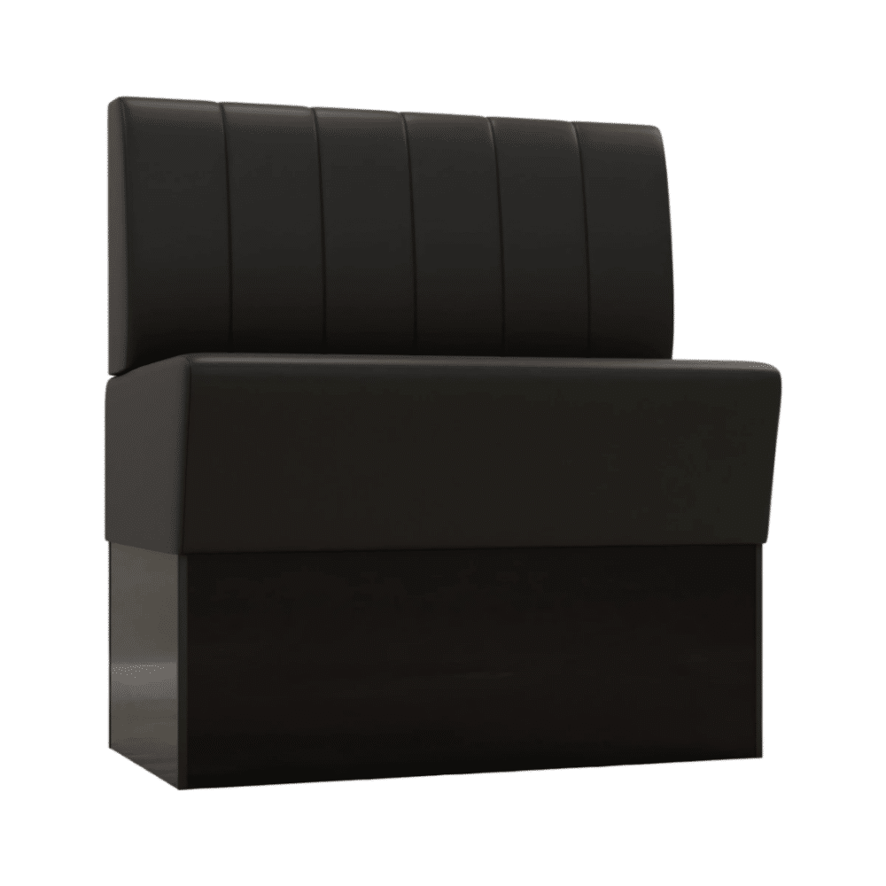 Horeca hoge bank | gestreept | 120 cm breed | zwart | Horeca hoge bank | gestoffeerde bank