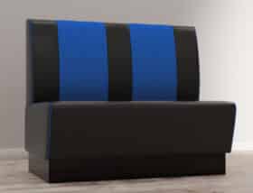 Horeca bankje Americano Retro - DINERBENCH - ZWART & BLAUW - 120CM breed