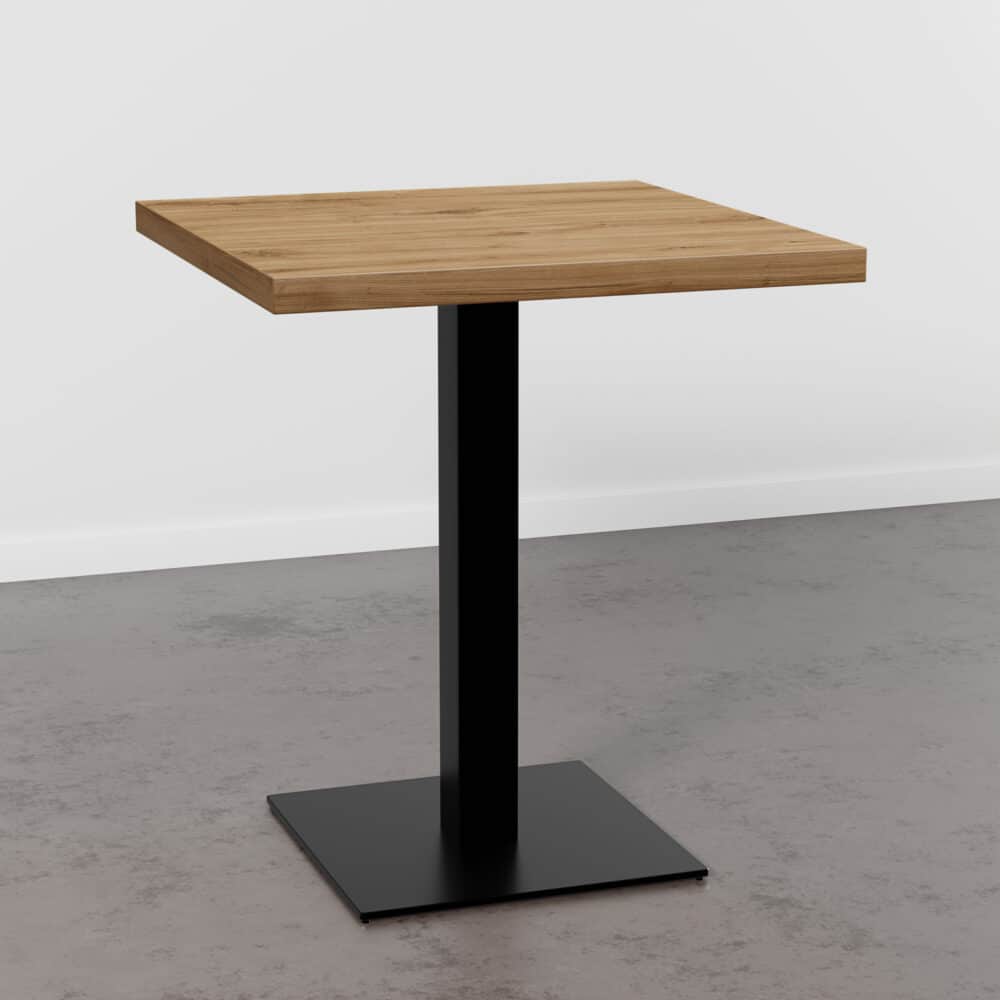 Horecatafel 70x70cm | eiken Rome naturel | gietijzeren onderstel