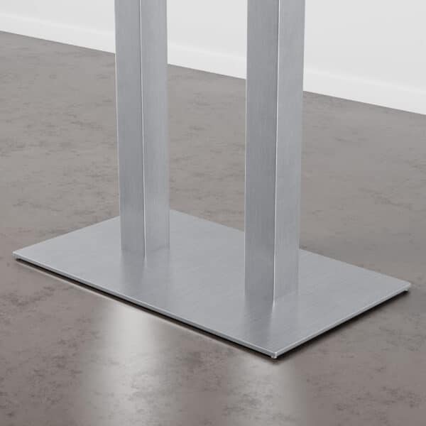 Horecatafel 140x80cm | eiken Rome naturel | roestvrij stalen onderstel - Afbeelding 3