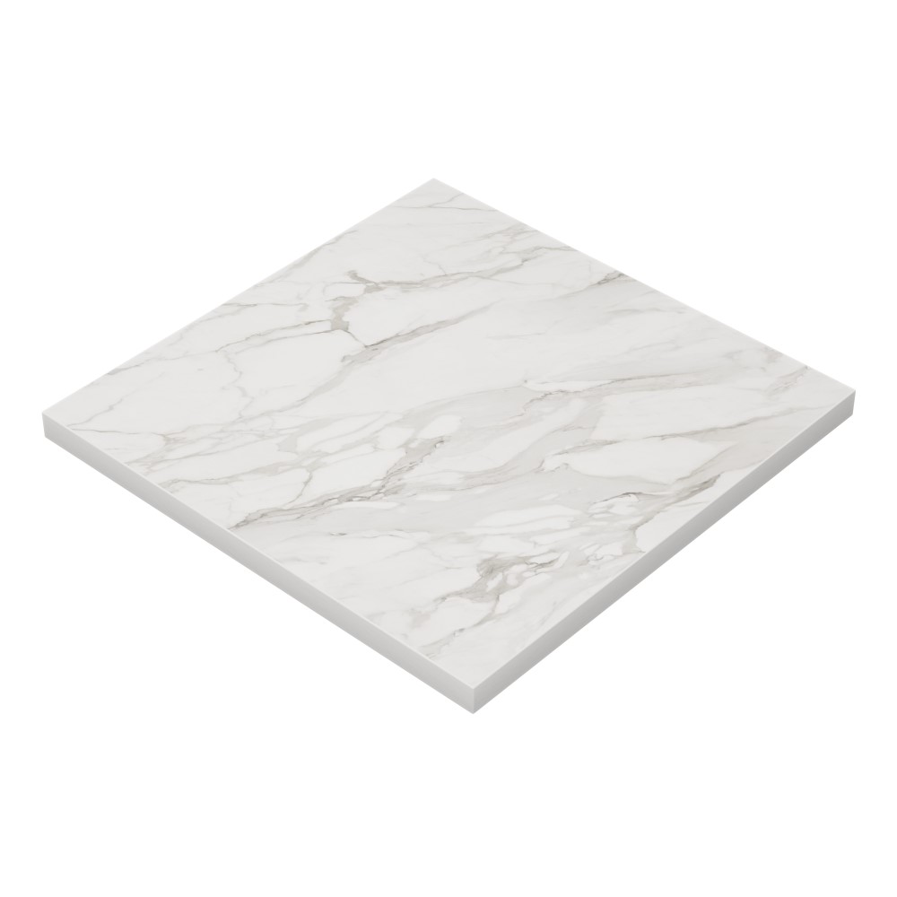 Horeca tafelblad | marmer wit | 80x80 cm