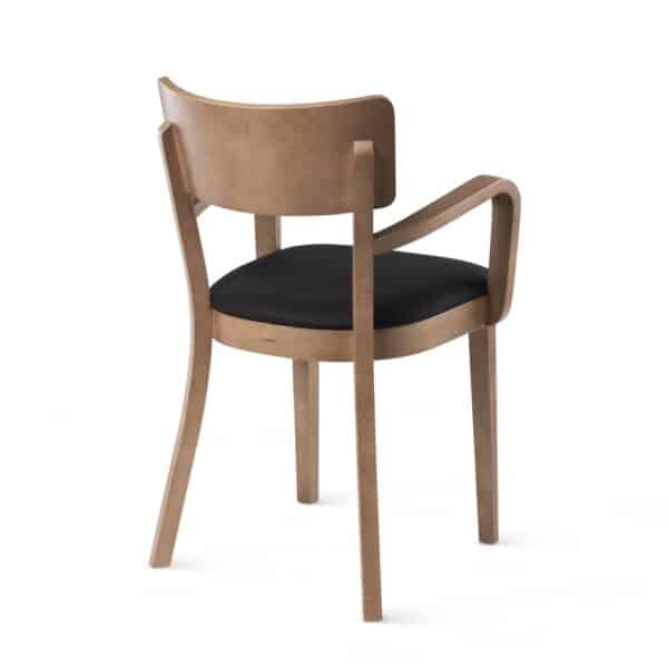 Houten Horeca stoel | Horeca met armleuning | Gestoffeerde zitting - Afbeelding 3