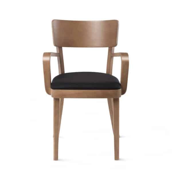 Houten Horeca stoel | Horeca met armleuning | Gestoffeerde zitting - Afbeelding 4