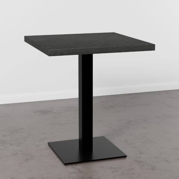 Horecatafel 80x80 cm | D4878 LV donker marmer | gietijzeren onderstel