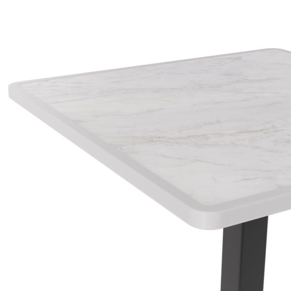Horeca terras tafel Borkum |70x70 cm | Resalit marmer crème - Afbeelding 2
