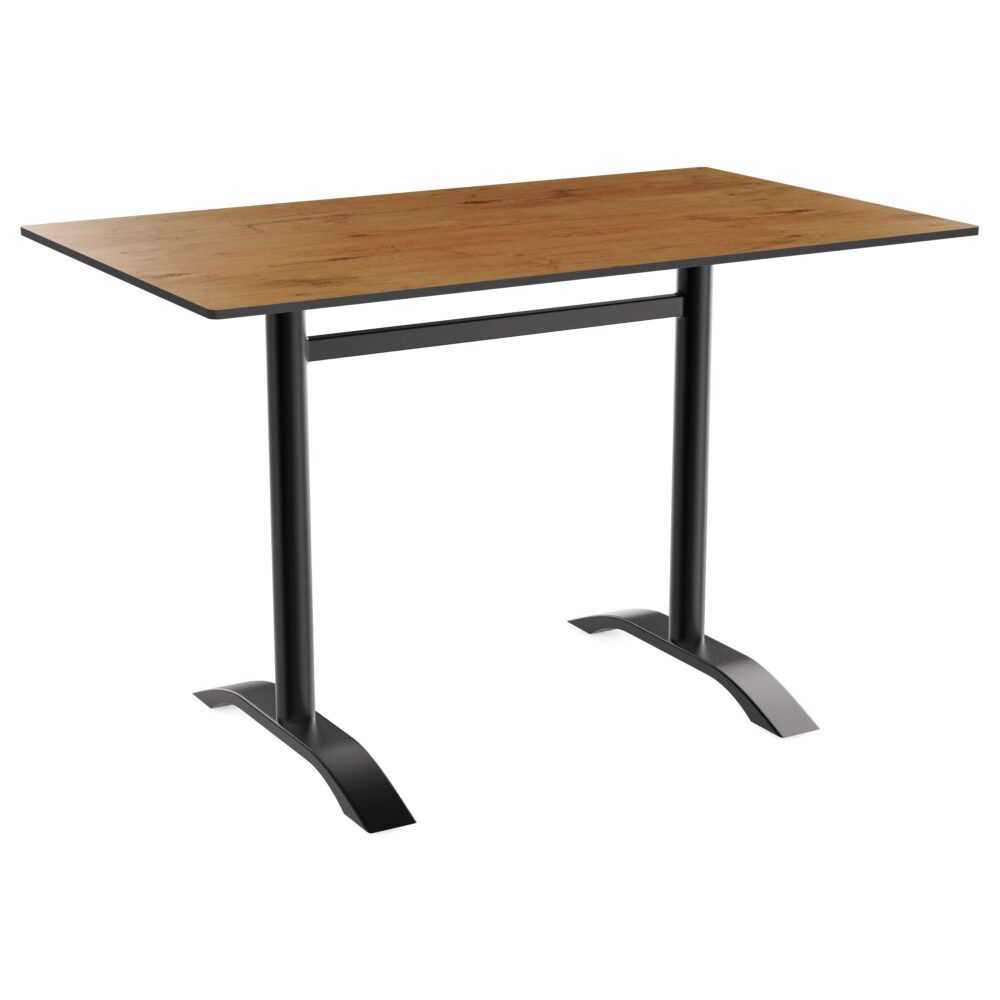 Horeca terras tafel Rene Dubbel | inklapbaar | 120x80 cm | HPL Compact Eiken Sumava