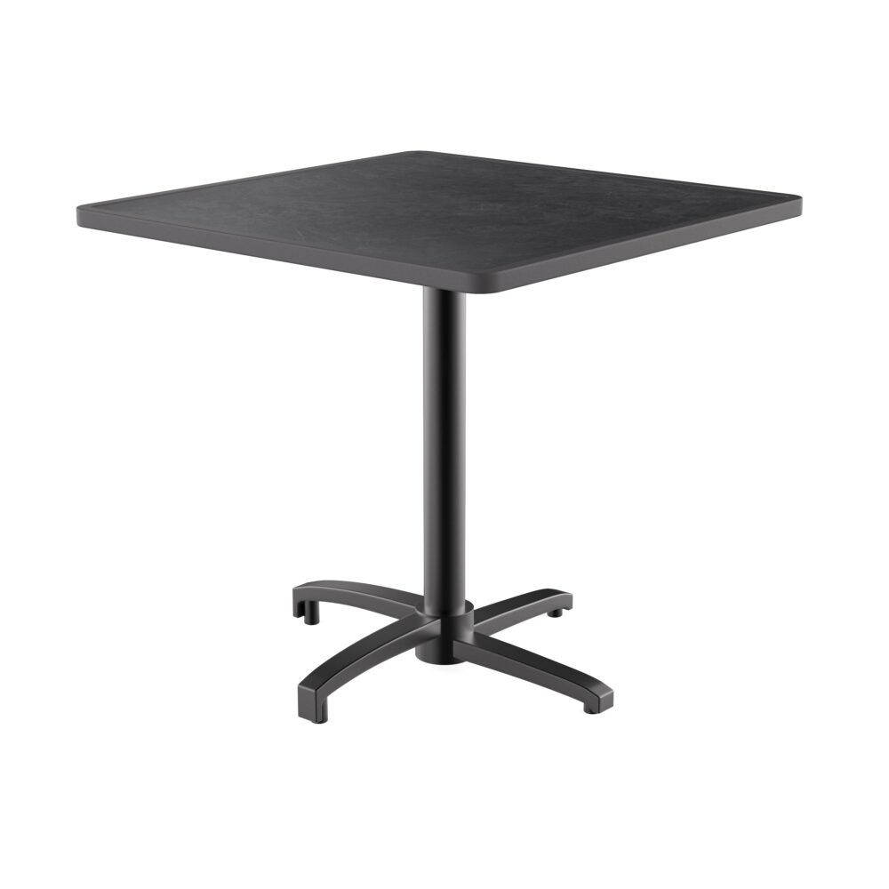 Horeca terras tafel Rene | opvouwbaar | 70x70 cm | Resalit donker leisteen
