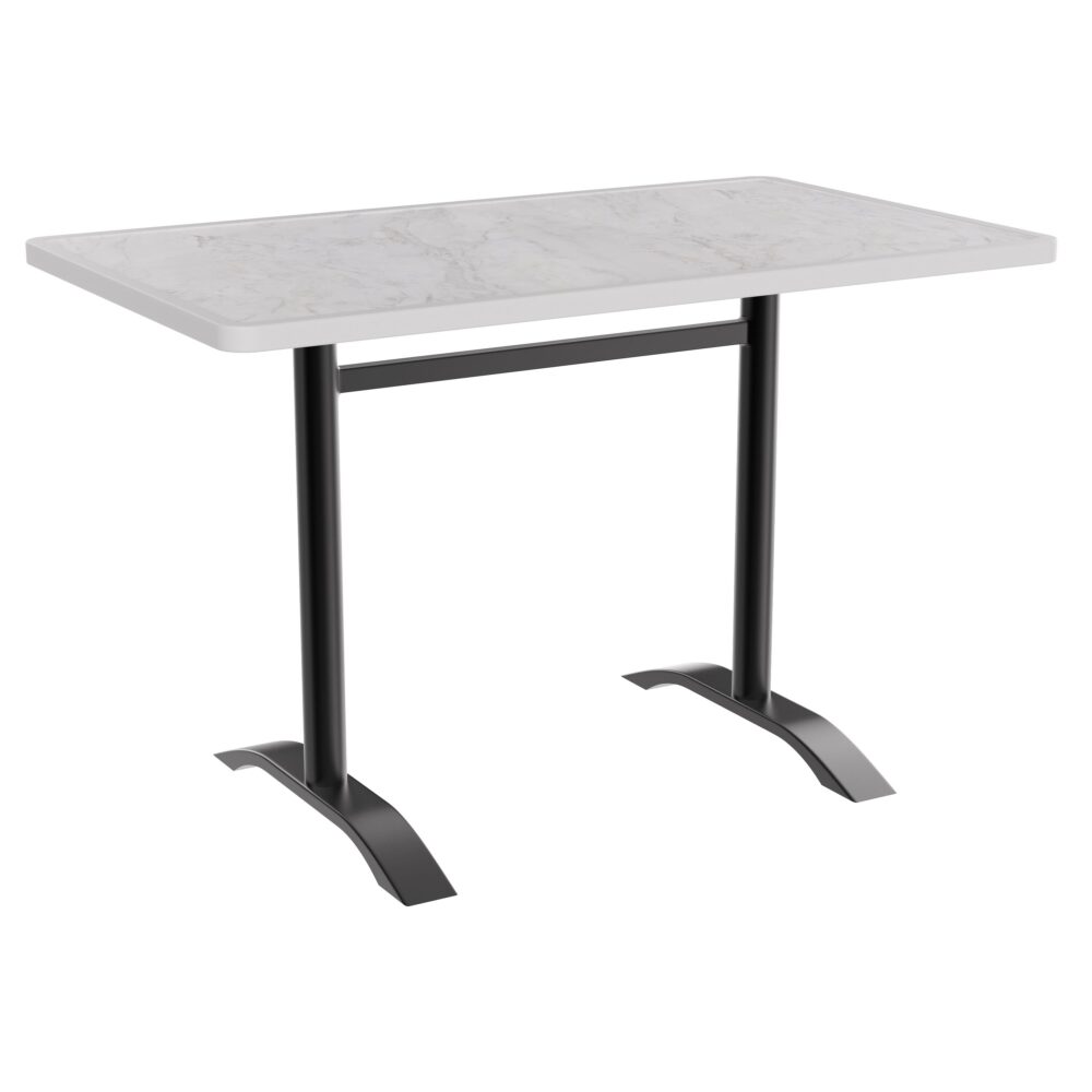 Horeca terras tafel Rene Double | opvouwbaar | 115x70 cm | Resalit marmer crème