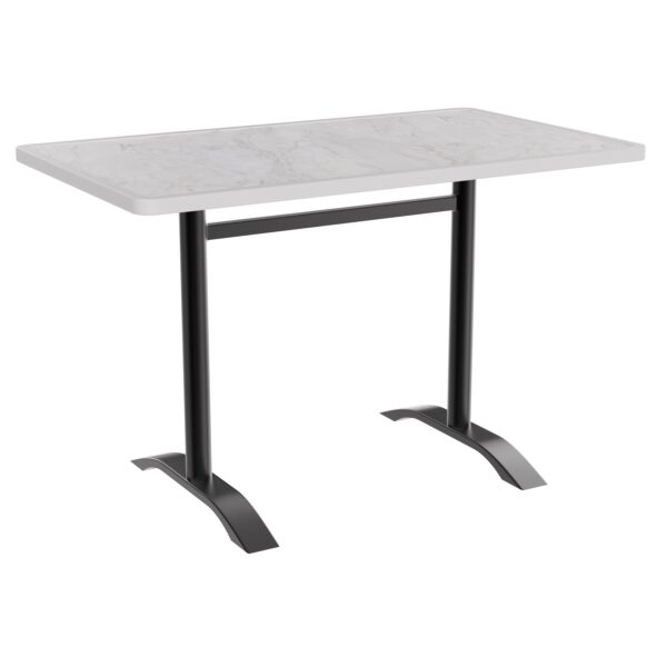 Horeca terras tafel Rene Double | opvouwbaar | 115x70 cm | Resalit marmer crème