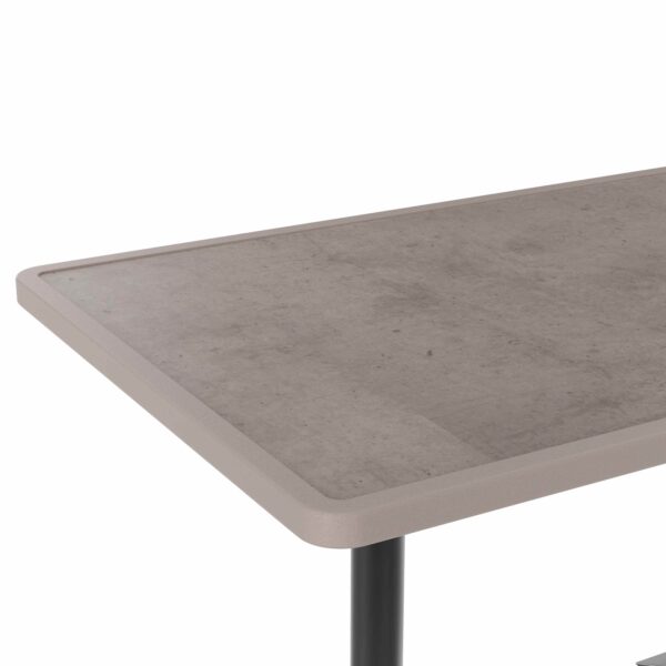 Horeca terras tafel Rene Dubbel | inklapbaar | 115x70 cm | Resalit beton lichtkleurig - Afbeelding 2