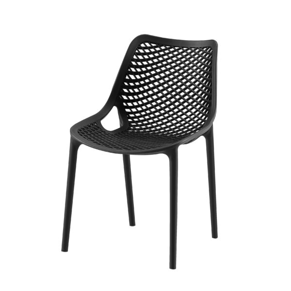 Patiostoel Solea zwart stapelbare bistrostoel polypropyleen met glasvezel - Afbeelding 3
