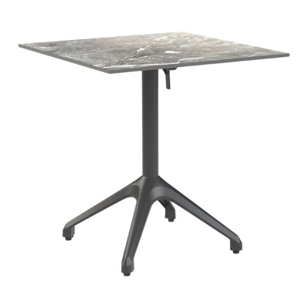 Onderstel voor buitentafel Zelfstellend | Luna Wiebelvrij | Aluminium in zwart | Opvouwbaar - Afbeelding 7