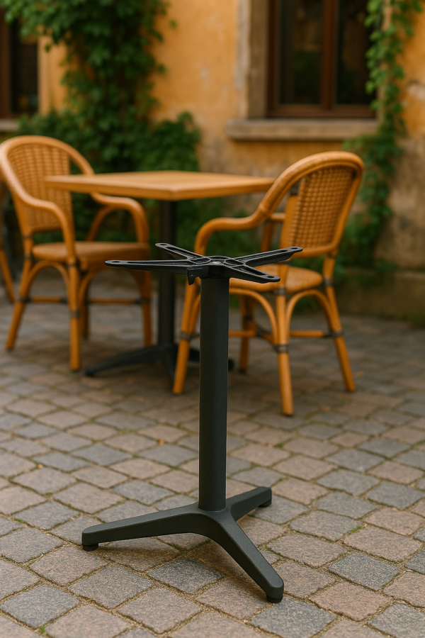 Onderstel voor buitentafel | Nico | aluminium in zwart - Afbeelding 2