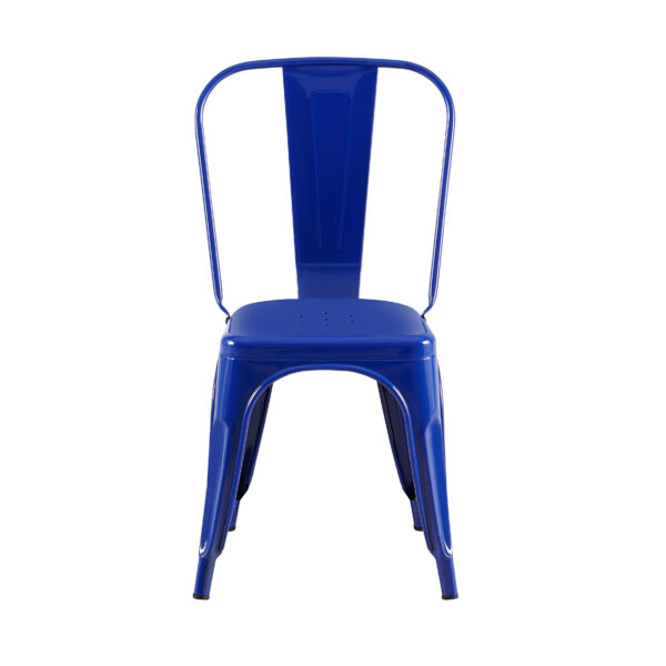 Industriële stoel Ferro blauw | stoel in Tolix-stijl | stapelbaar - Afbeelding 5