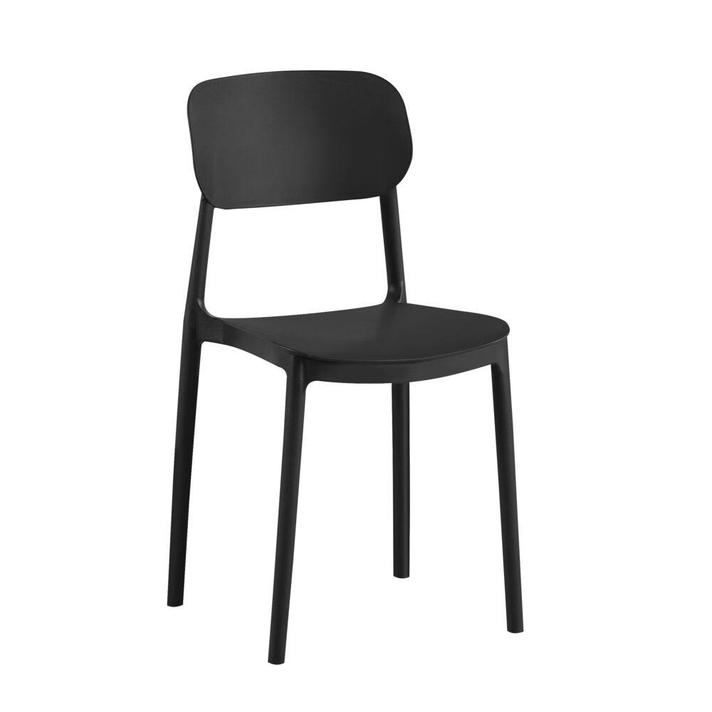 Patio stoel Mini Capri zwart | Gastro stoel buiten stapelbaar