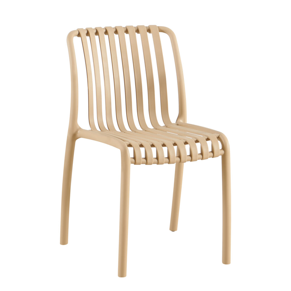 Patio stoel Bianca beige | Gastro stoel buiten stapelbaar