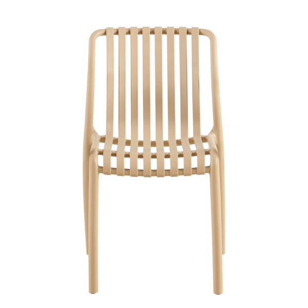Terrasstoel Bianca beige | Gastro stoel buiten stapelbaar - Afbeelding 2
