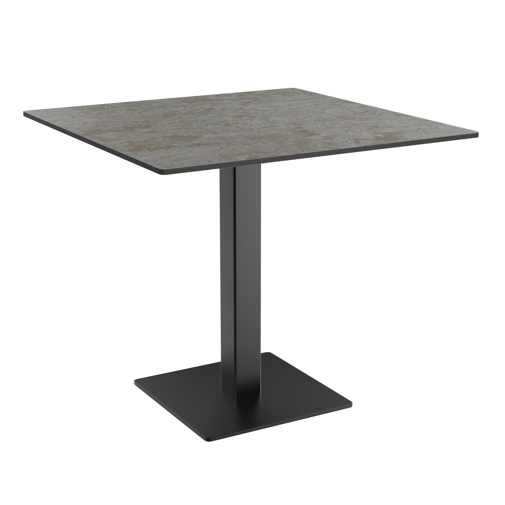 Horeca terras tafel Borkum | 60x60 cm | HPL Compact Cement Grijs
