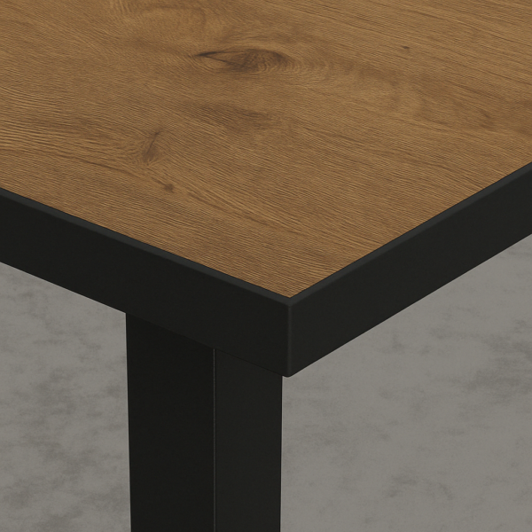 Horeca tafelblad | noten karamel | 80x80 cm - Afbeelding 2