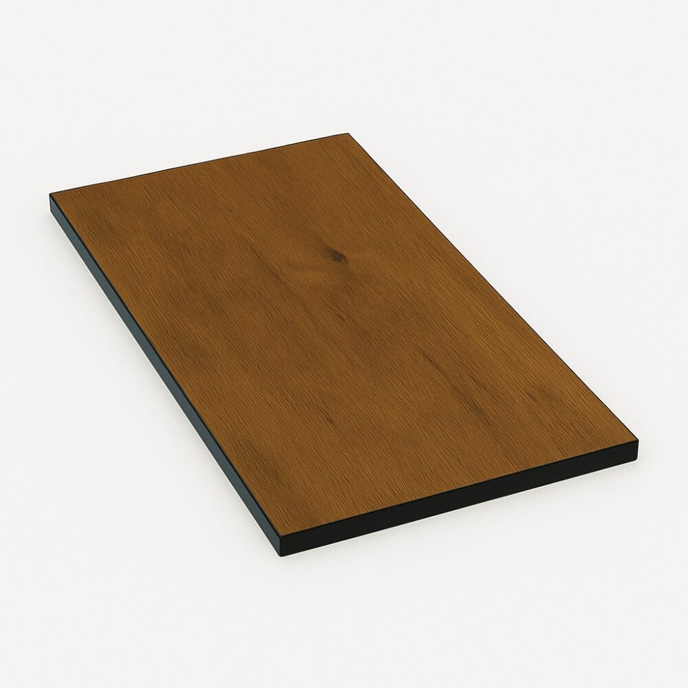 Horeca tafelblad | noten karamel | 120x80 cm