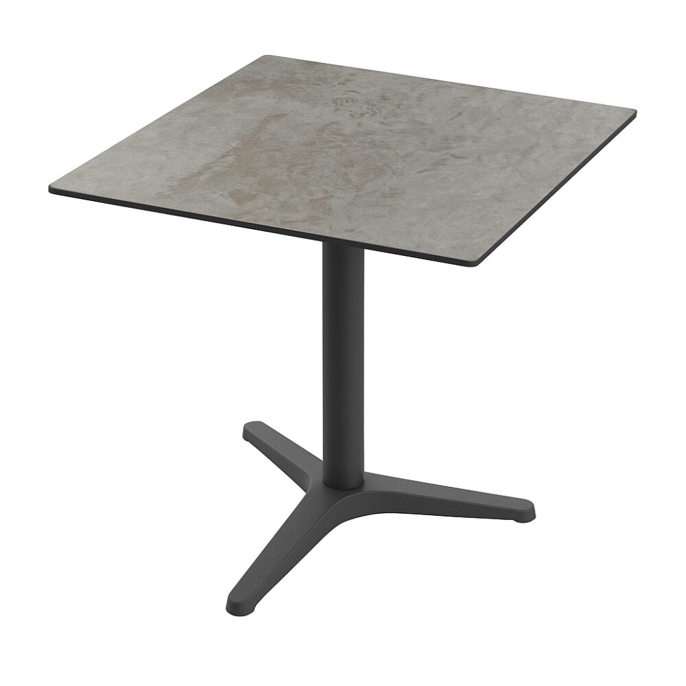 Horeca terrastafel NICO | 80x80 cm | HPL Compact Cement Grijs