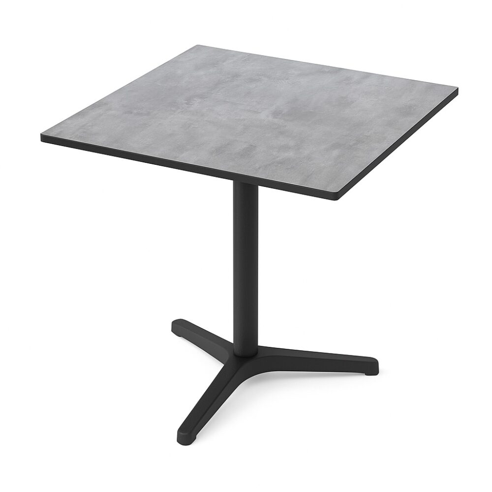 Horeca terrastafel NICO | 70x70 cm | HPL Compact Beton Grijs | Made in Germany
