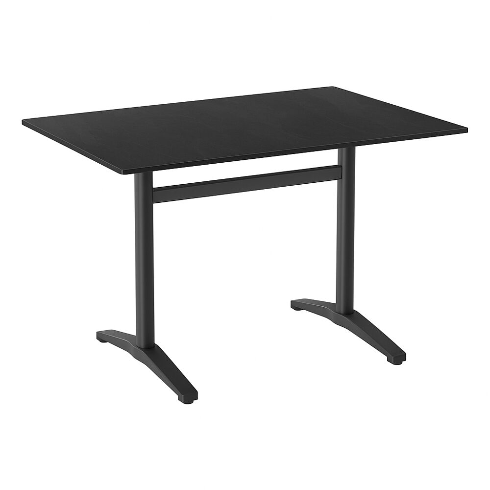 Horeca terras tafel Richard Dubbel | 120x70 cm | HPL Compact Graphite Slate | Made in Germany