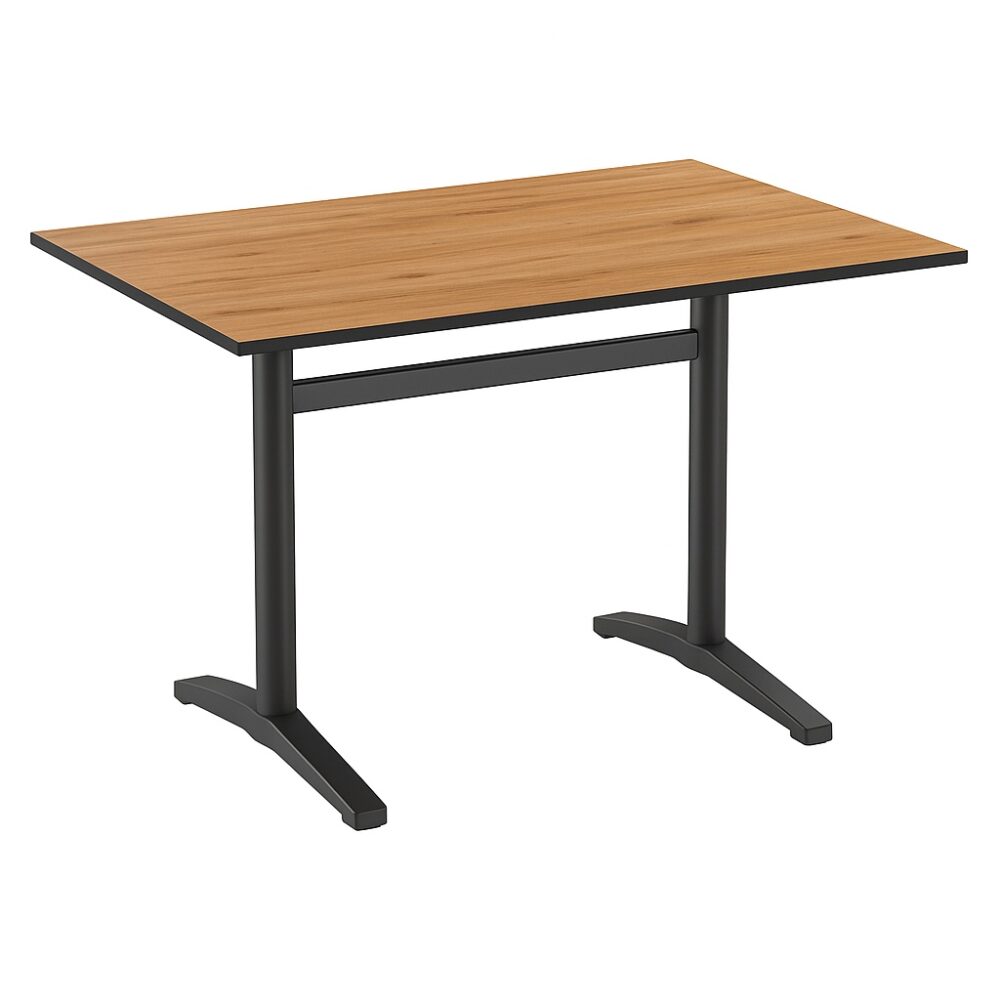 Horeca terras tafel Richard Dubbel | 120x70 cm | HPL Compact Natuurlijk Eiken | Gemaakt in Duitsland