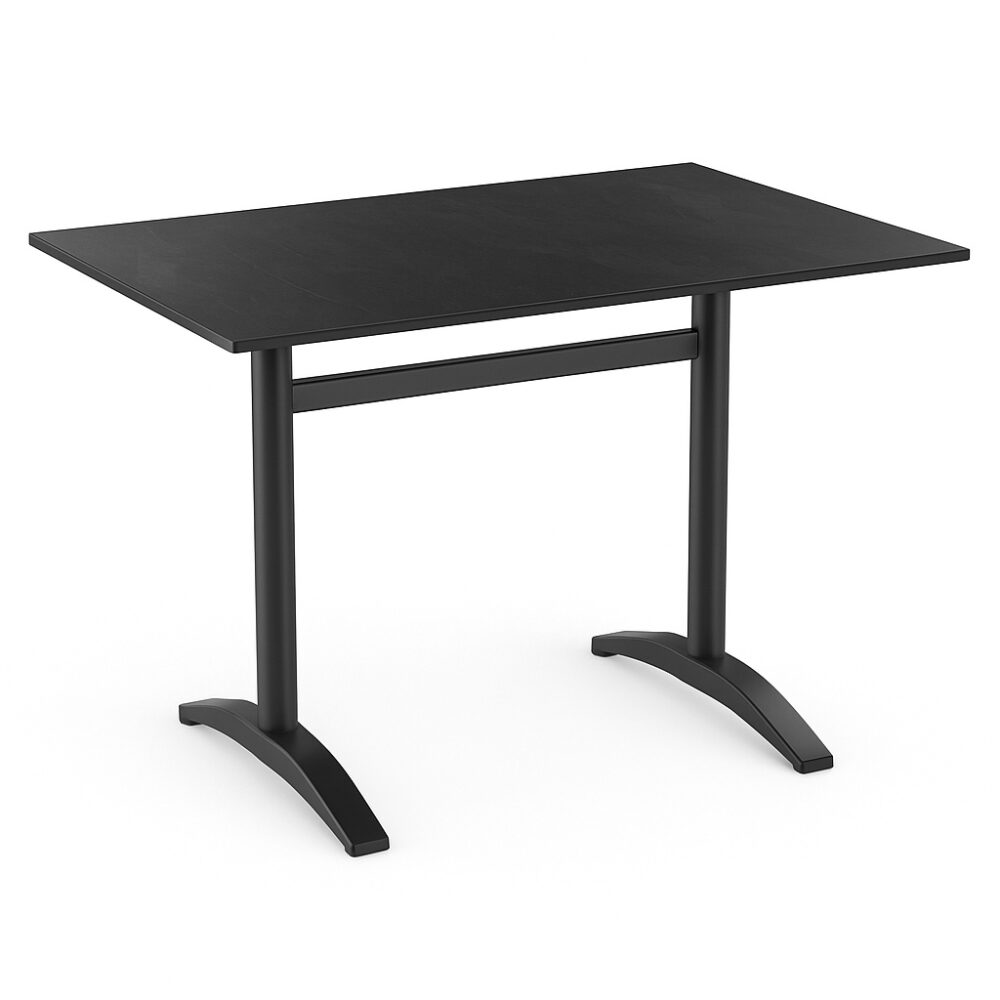 Horeca terras tafel Rene Double | opvouwbaar | 120x70 cm | HPL Compact grafiet leisteen | Made in Germany