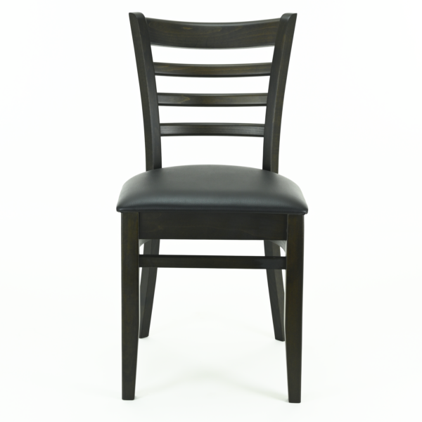 Hugo bistrostoel | zwart | gestoffeerde houten stoel met steunen - Afbeelding 3
