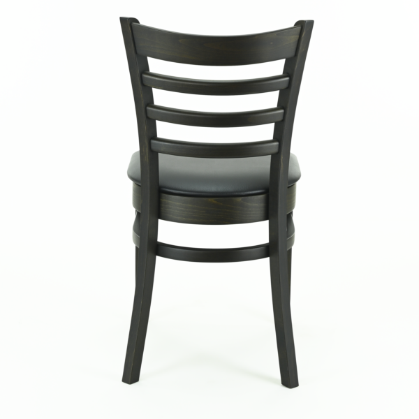 Hugo bistrostoel | zwart | gestoffeerde houten stoel met steunen - Afbeelding 4
